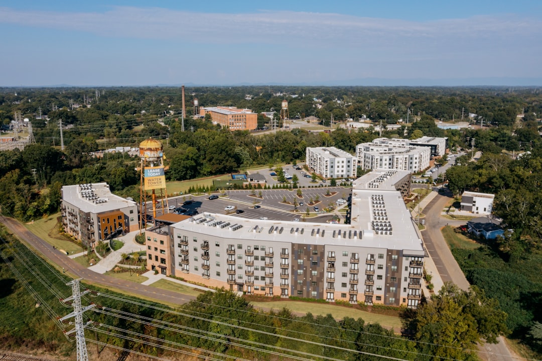 Residential apartment buildings representing multifamily real estate valuation and investment