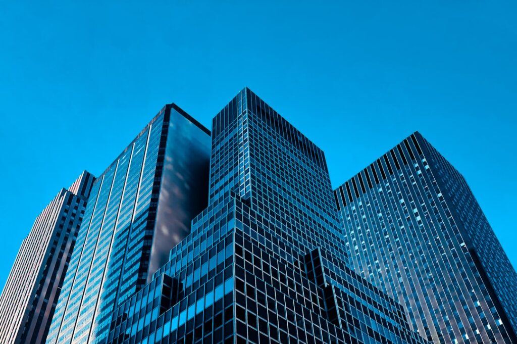 Commercial office buildings representing the three approaches to commercial real estate valuation