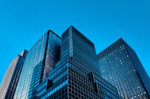 Commercial office buildings representing the three approaches to commercial real estate valuation