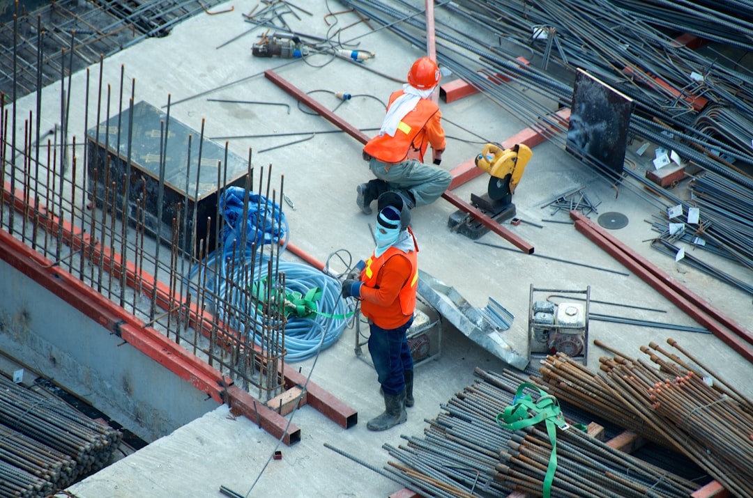 Road construction and infrastructure project representing eminent domain condemnation and just compensation for commercial property owners