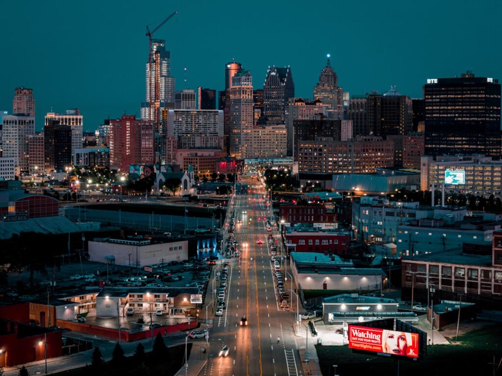 City of Detroit Michigan skyline representing commercial real estate and broker opinion of value