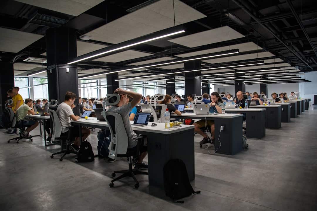 Modern office interior representing office building tenant quality and commercial real estate valuation factors