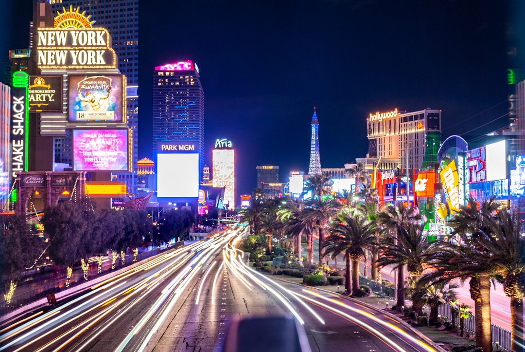Las Vegas Nevada skyline at night representing commercial real estate market and industrial property broker opinion of value